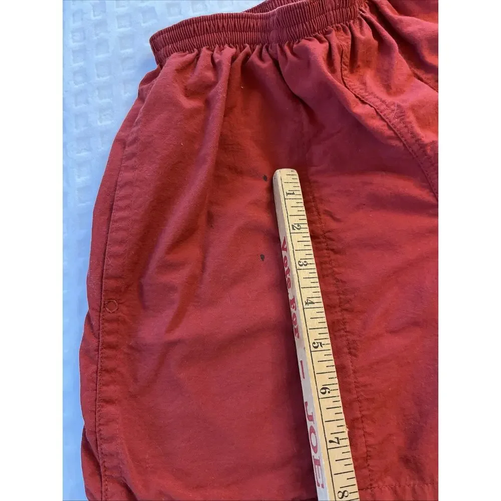VTG Patagonia Kids Youth M (10) Red Nylon Swim Trunks Lined w Mesh READ STAIN